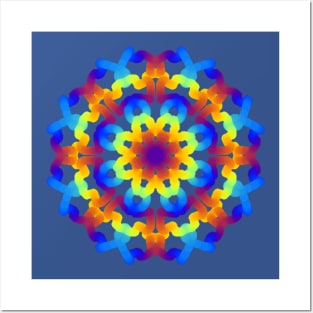 Blossoming Star Kaleidoscope Posters and Art